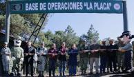 Clara Brugada inaugura proyecto de mejoramiento de base 'La Placa', para combatir tala clandestina.