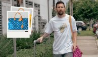 Lionel Messi usa exclusivo bolso Louis Vuitton en la concentración de la Selección Argentina