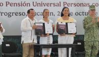 Joaquín Díaz Mena, gobernador de Yucatán, y la Presidenta Claudia Sheinbaum.