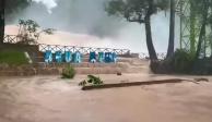 Cascadas de Agua Azul en Chiapas se desbordan por las fuertes lluvias de "Nadine" y el Frente Frío 4.