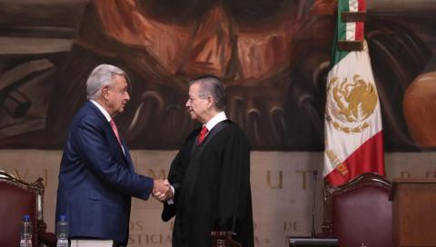 El presidente Andrés Manuel López Obrador y el ministro Arturo Zaldívar.