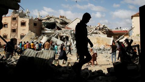 Destrucción en la Franja de Gaza.