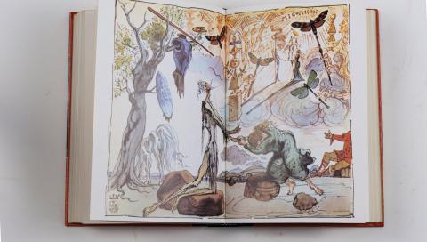 Ilustración hecha por Salvador Dalí para una edición de El Quijote de 1979.