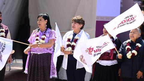 La Gobernadora Delfina Gómez inicia obras en Temoaya, Otzolotepec y Xonacatlán, beneficiando a miles de habitantes.