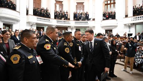 Pablo Vázquez en el Congreso capitalino, ayer.