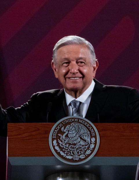 Andrés Manuel López Obrador, presidente de México, ofrece su conferencia de prensa este jueves 30 de noviembre del 2023, desde Palacio Nacional en la CDMX.