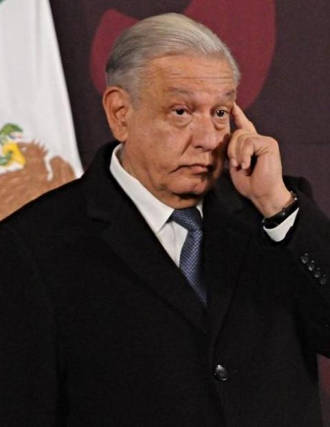 Andrés Manuel López Obrador, presidente de México, ofrece su conferencia de prensa este lunes 4 de marzo del 2024, desde Palacio Nacional en la CDMX.
