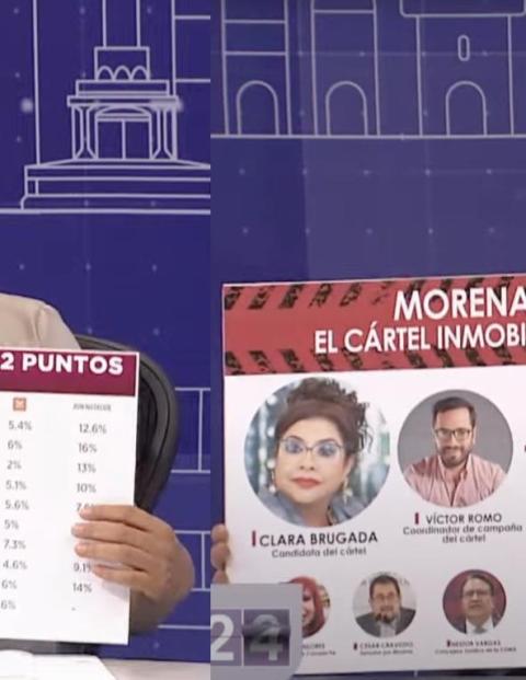 Los candidatos a la Jefatura de Gobierno de la Ciudad de México, ayer, en el último debate.