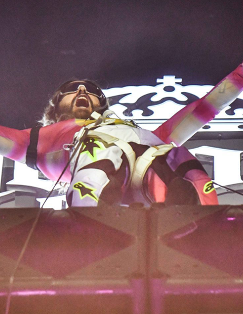 Jared Leto de Thirty Seconds To Mars, Metronomy, banda británica, durante su participación en el festival "Corona Capital 2023"