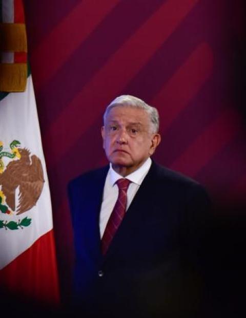 Andrés Manuel López Obrador, presidente de México, ofrece su conferencia de prensa este martes 7 de mayo del 2024, desde Palacio Nacional, en CDMX.