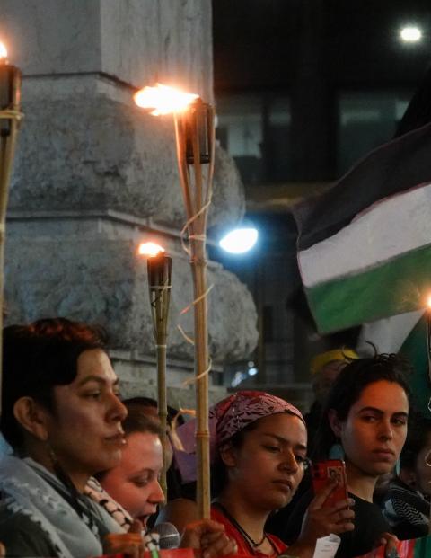 Marcha en apoyo a Palestina, el pasado 13 de abril, en la CDMX.