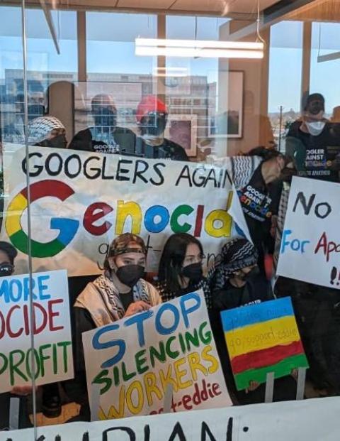 Google despide a 28 empleados tras protesta en sus oficinas contra la guerra en Gaza.