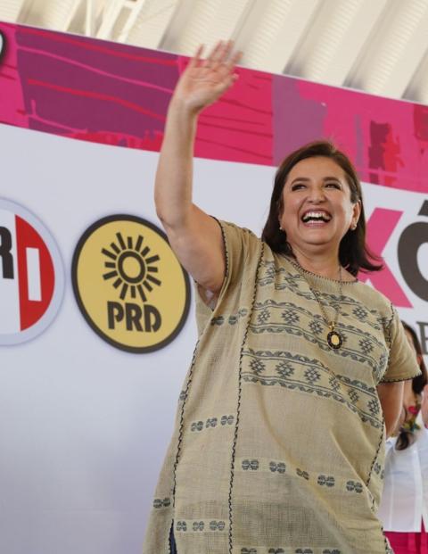 Xóchitl Gálvez, candidata a la Presidencia de la República, de la coalición "Fuerza y corazón por México".