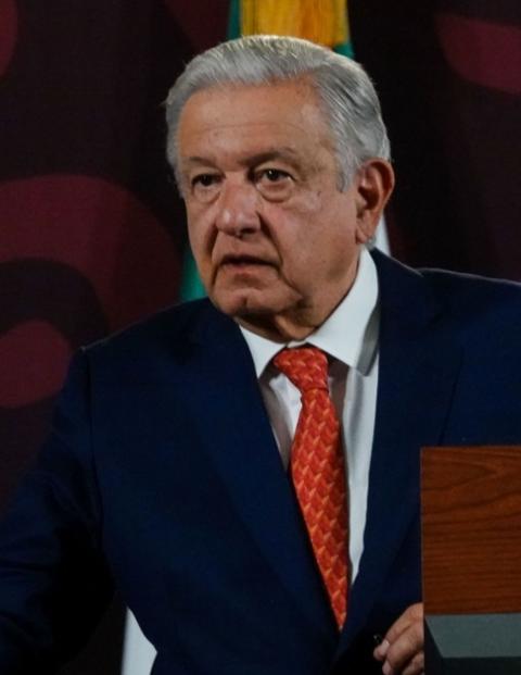 Andrés Manuel López Obrador, presidente de México, ofrece su conferencia de prensa este miércoles 10 de mayo del 2024, desde Palacio Nacional, en CDMX.