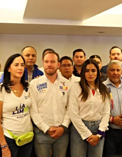 Santiago Taboada y candidatos de la alianza respaldan a Alessandra Rojo de La Vega tras atentado