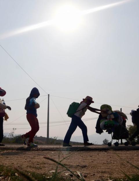 La caravana migrante busca llegar este fin de semana a Tapachula.