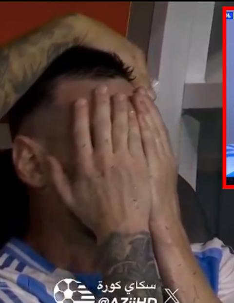 Lionel Messi llora desconsolado al salir de cambio en la final de la ​Copa América 2024