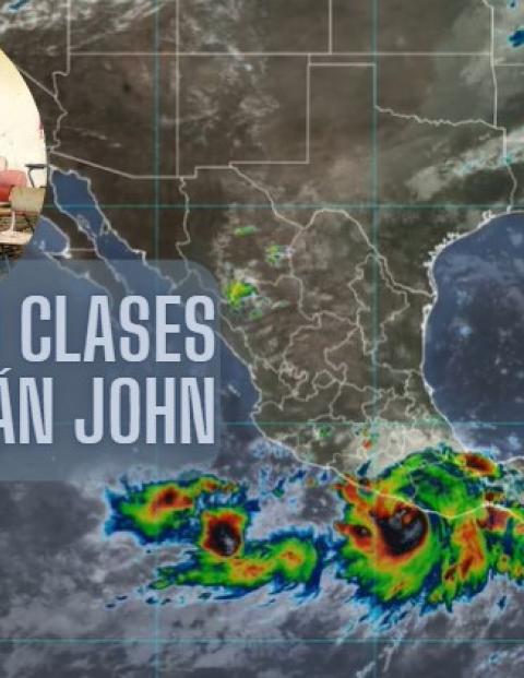 La suspensión de clases por el huracán "John" será este 24 de septiembre.