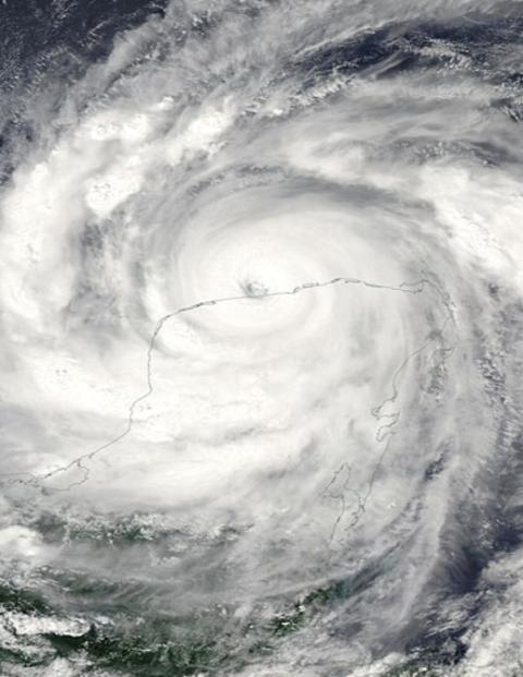 Así lucía el último poderoso huracán que golpeó Yucatán.