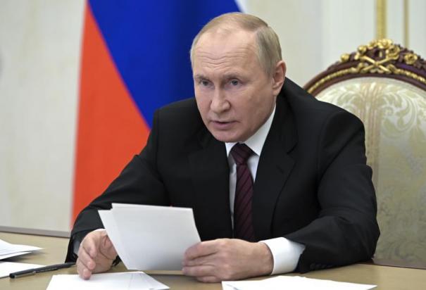 El presidente de Rusia, Vladimir Putin, dirige una reunión del Consejo de Coordinación por teleconferencia, en Moscú, el martes 25 de octubre de 2022