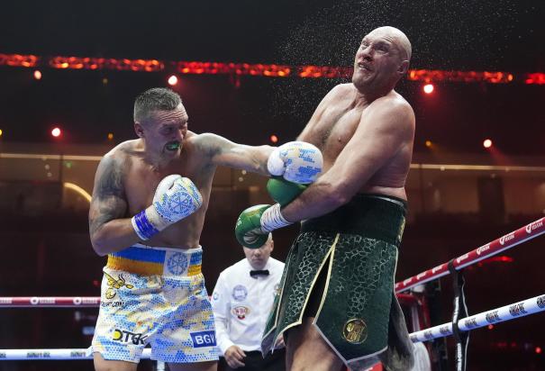 Oleksandr Usyk derrotó a Tyson Fury en un combate de box con sede en Arabia Saudita.