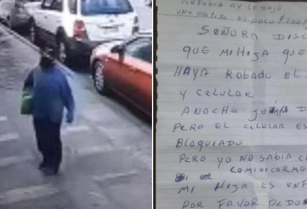 Papá devuleve cosas que su hija se robó de salón de belleza y deja emotiva carta pidiendo perdón (VIDEO),