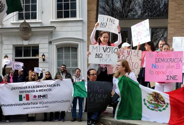 Marcha en defensa del INE. Así se vivió en diferentes ciudades del mundo (FOTOS)