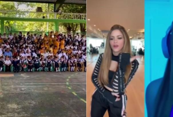 Shakira y Bizarrap resuenan durante una ceremonia de escuela.