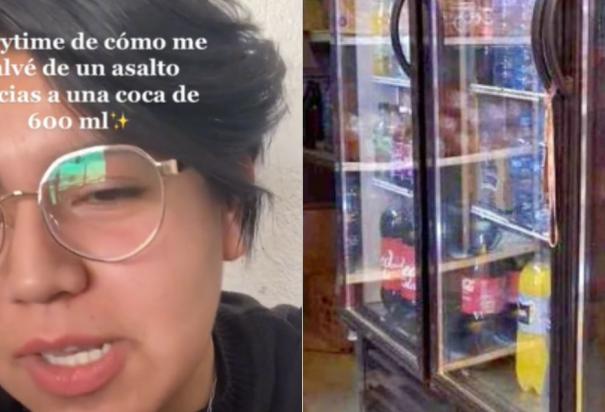 Una joven narró cómo una lata de refresco la salvó de un asalto.