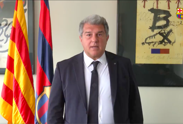 El presidente del Barcelona, Joan Laporta, habla sobre el Clásico ante el Real Madrid