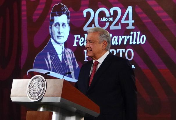 Andrés Manuel López Obrador, presidente de México, ofreció su conferencia de prensa este lunes 6 de mayo del 2024, desde Palacio Nacional, en CDMX.