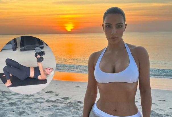 Kim Kardashian comparte rutina de entrenamiento para tener un cuerpo envidiable