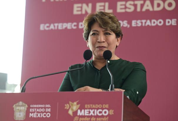 Delfina Gómez, gobernadora del Estado de México.