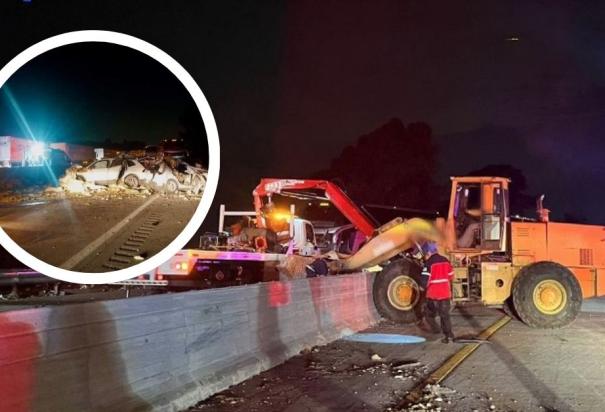 Así fue el fuerte accidente de la autopista México - Puebla de este viernes 14 de junio.