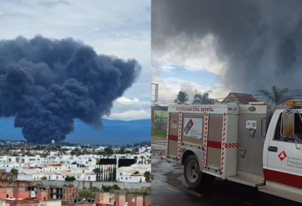 Así fue el incendio en Puebla que fue visible desde Cholula.