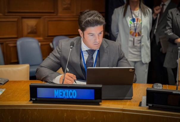 Samuel García durante su intervención en el Foro Político de Alto Nivel de la ONU 2024.