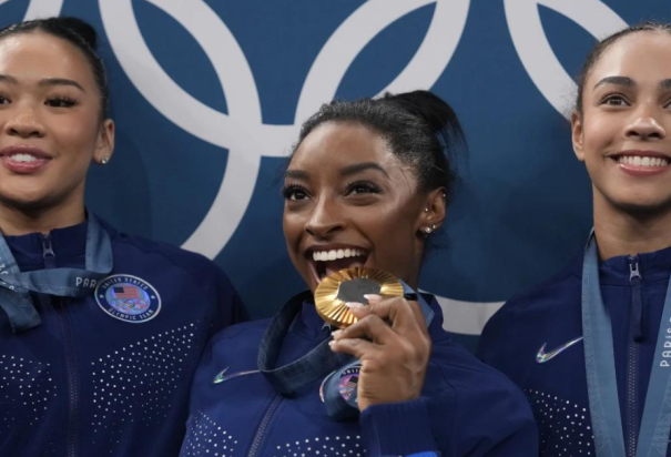 Simone Biles y el Team USA en la pruebas de gimnasia en París 2024