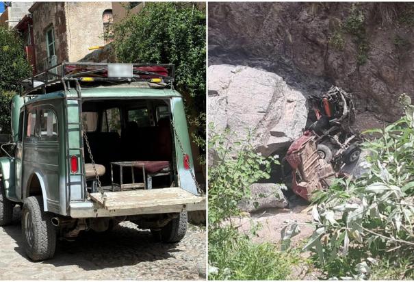 Jeep cae a barranco en Real de Catorce; accidente deja 2 muertos y 5 lesionados.