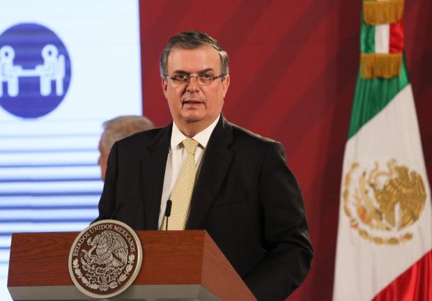 El secretario de Relaciones Exteriores, Marcelo Ebrard, el 8 de junio de 2020.