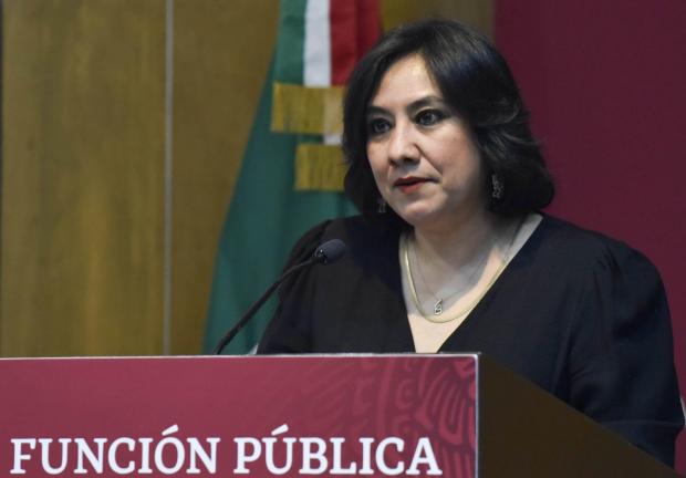 Irma Eréndira Sandoval, secretaria de la Función Pública.