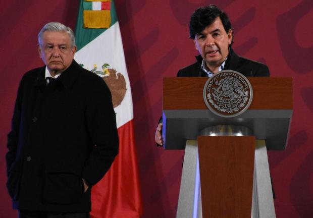 El presidente de México, Andrés Manuel López Obrador y Jesús Ramírez Cuevas, el 26 de noviembre de 2020.