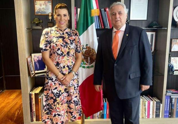 Marina del Pilar se reunió con el secretario de Turismo del Gobierno de México, Miguel Torruco.