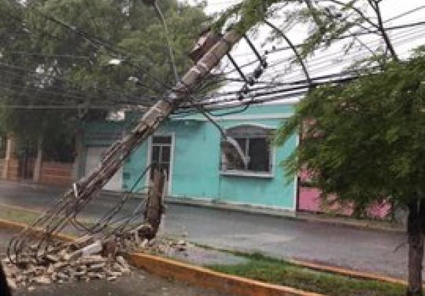 Parte de los estragos por la tormenta tropical Cristóbal en Ciudad del Carmen, Campeche, el 4 de junio de 2020.