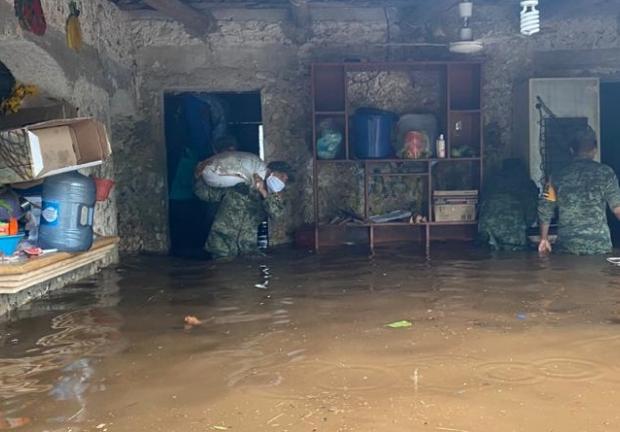 Viviendas afectadas por el paso de la tormenta tropical en Yucatán, el 4 de junio de 2020.