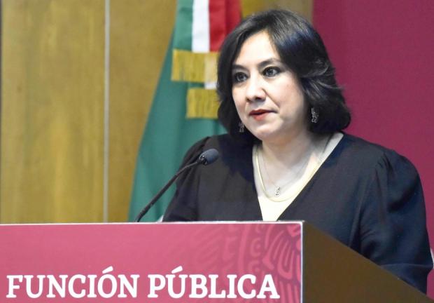 La titular de la Secretaría de la Función Pública, Irma Eréndira Sandoval.