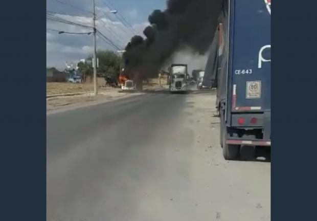 Incendios y bloqueos en Celaya