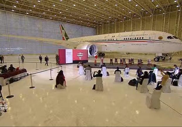 El avión presidencial, el 27 de julio de 2020.