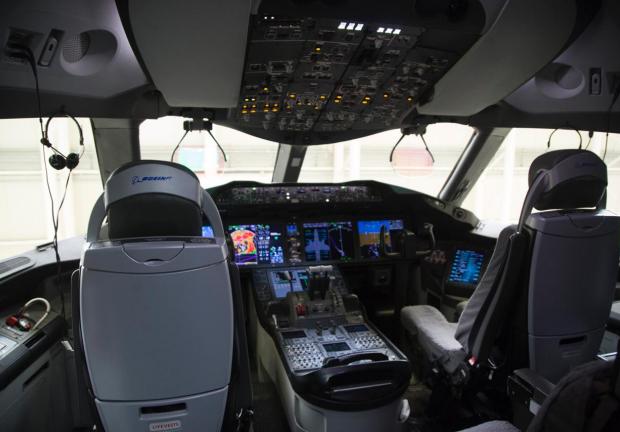 Interior del avión presidencial, el 27 de julio de 2020.