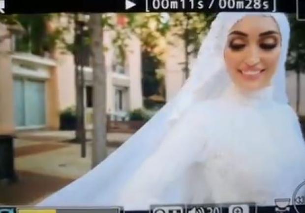 Explosión en Beirut arruina sesión de fotos de novia