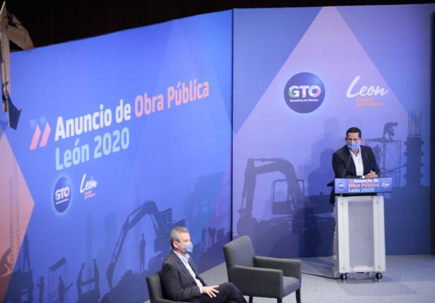 El gobernador de Guanajuato, Diego Sinhue Rodríguez Vallejo y el alcalde de León  presentaron el Plan de Obra Pública 2020.